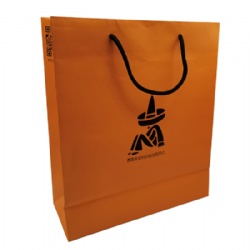 spot UV logo printed white kraft paper bag