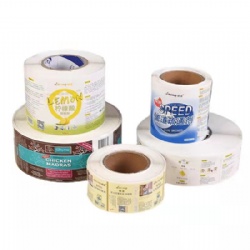 Custom Logo Adhesive Sticker Label Rolll For Packaging