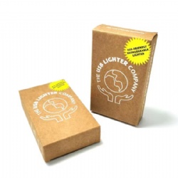 Custom White Ink Printed Brown Kraft Paper Boxes