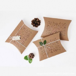 Custom Kraft Paper Gift Pillow Boxes