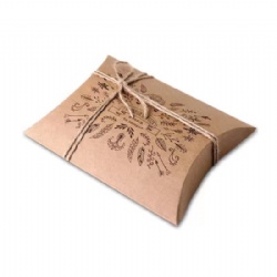 Custom Kraft Paper Gift Pillow Boxes