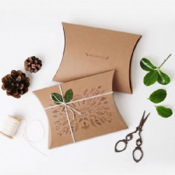 Custom Kraft Paper Gift Pillow Boxes