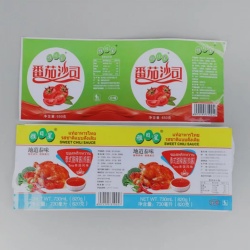 Custom Tomato Ketchup Packaging Label Sticker